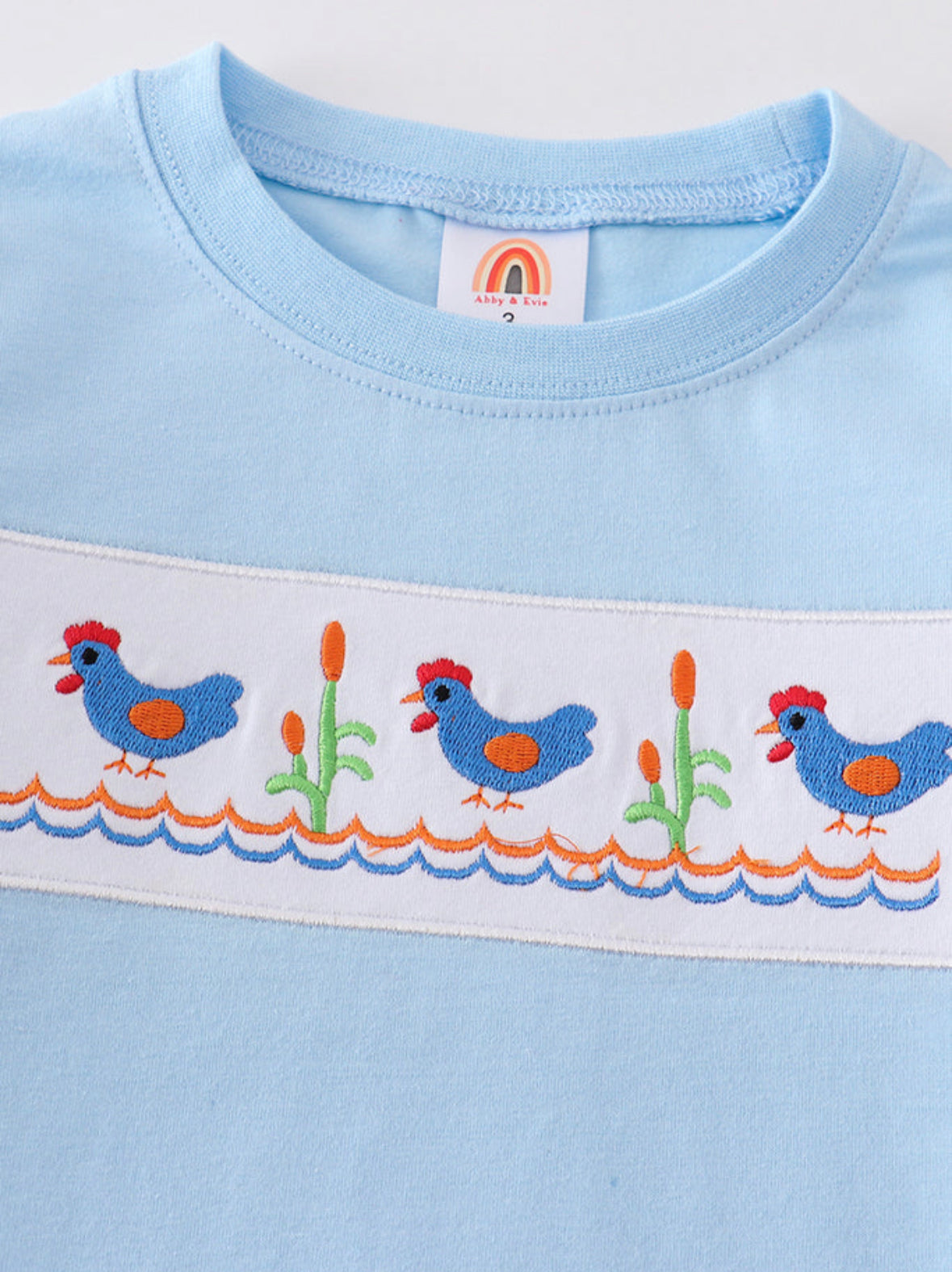 Boys Chicken Embroidered Top