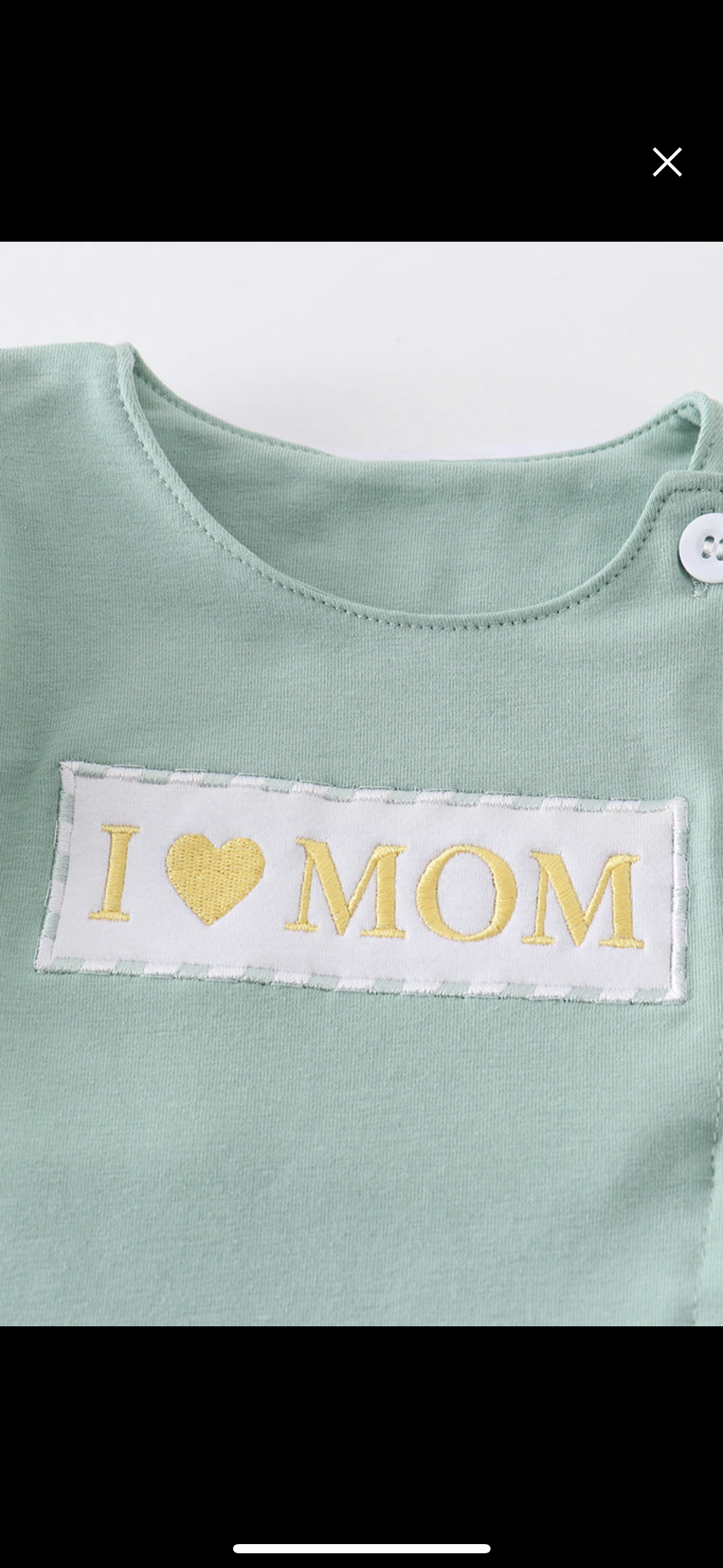 Girls Sage Floral I Love Mom 2PC Set