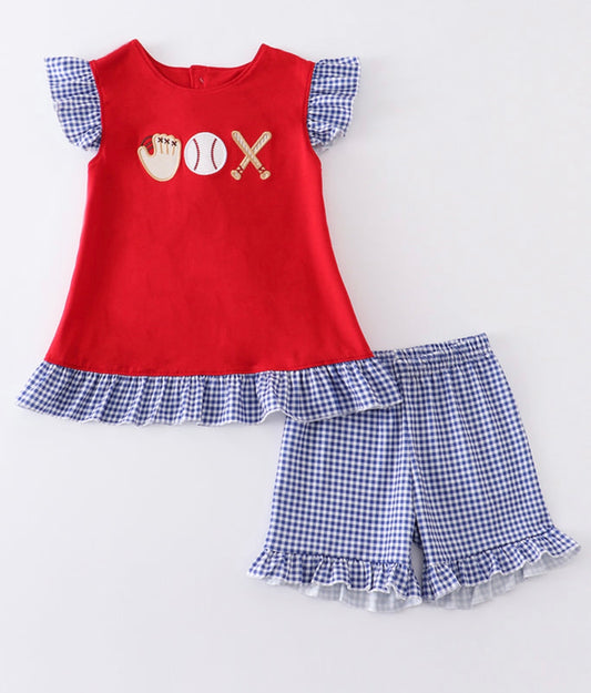 Girls Red Baseball 2PC set