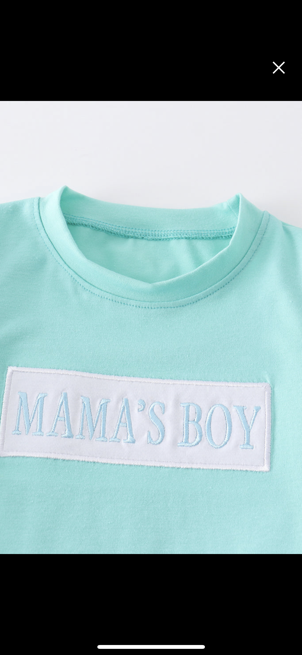 Boys Blue Striped Mama's Boy 2PC set