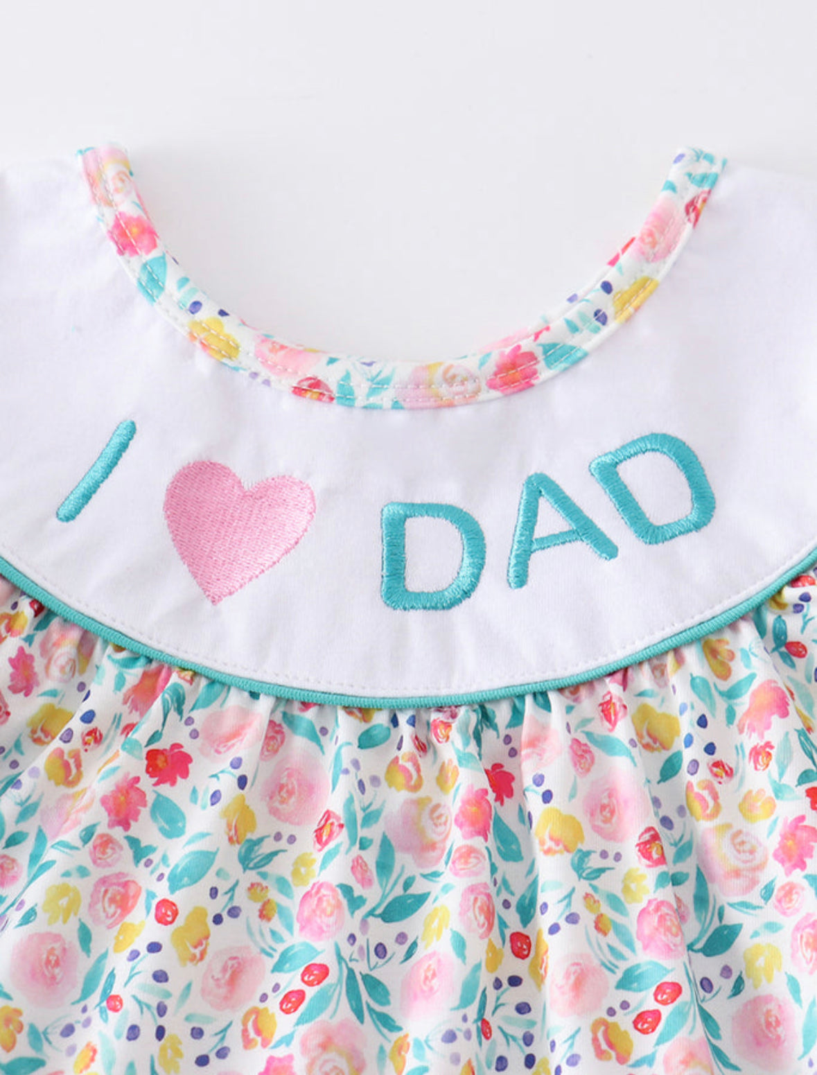 Girls I Love Dad Floral 2PC set